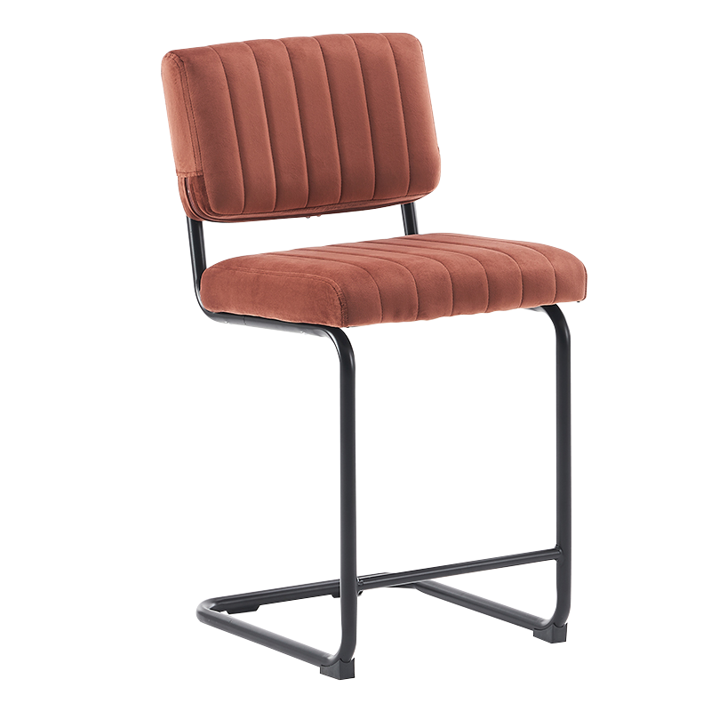 Camel Kadife Düşük Sırt Yüksekliği Sayaç Tabure Sandalyeleri (Y-C02)