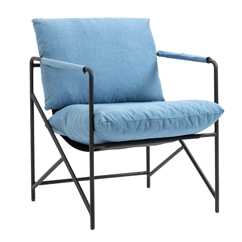 Bej Metal Çerçeve Döşemeli Eğlence Vurgulu Sandalye (Y-C37)