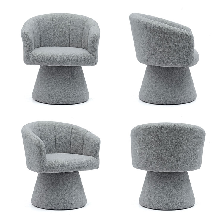 Gri Kapalı Eğlence Tarzı Rahat Kalınlaşmak Koltuk Minderi Döner Otel Accent Şezlong Sandalye Oturma Odası için Koltuk (GY-646)