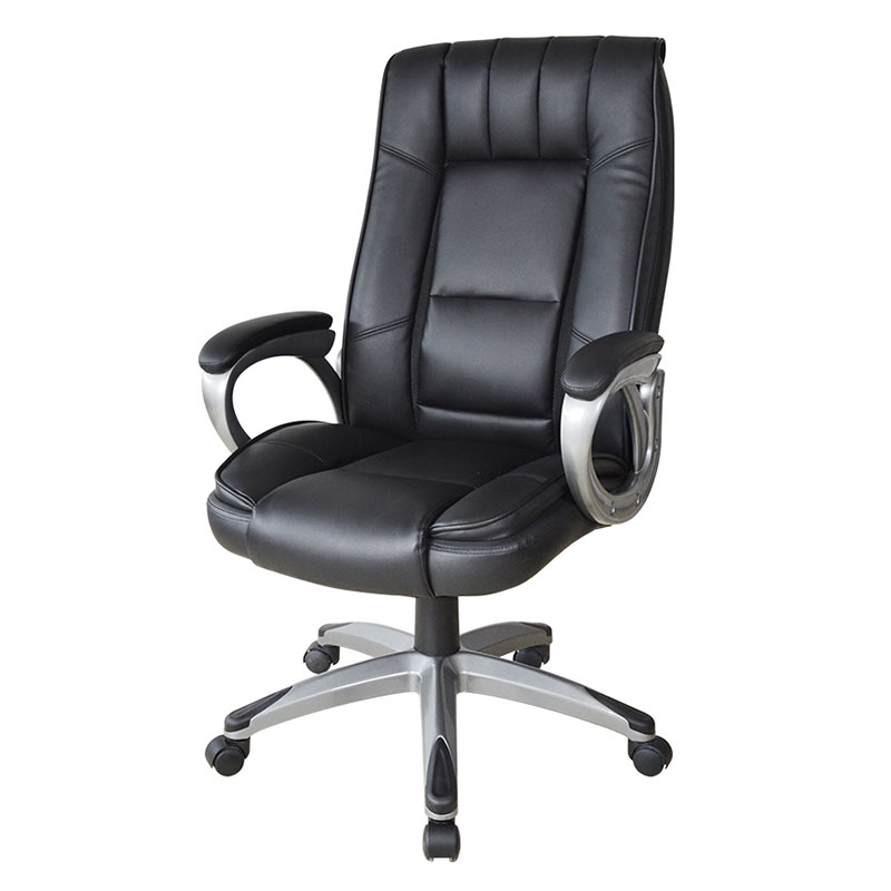 Ergonomik Siyah Deri Boyama Pedi Kolçaklı Yönetici Ofis Koltuğu (M-6113)