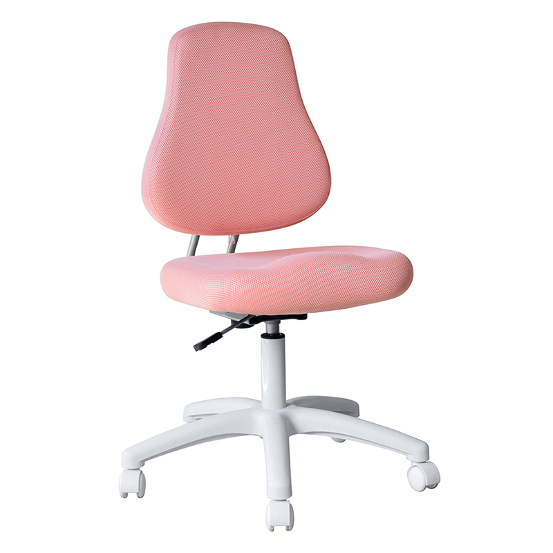 Naylon Tabanlı Pembe Kumaş Kolsuz Personel Çalışma Koltuğu (M-6122)