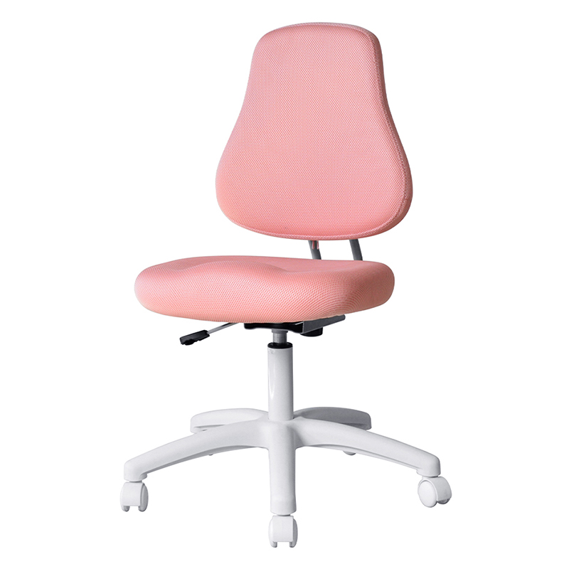 Naylon Tabanlı Pembe Kumaş Kolsuz Personel Çalışma Koltuğu (M-6122)