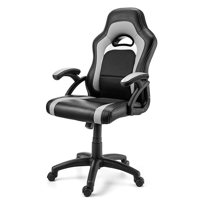 Modern Kumaş Oturma Odası Koltuğu, Döner Ayarlanabilir Kafalık Kaldırma, Oyun ve Bilgisayar için Pu Metal Çelik Malzeme (Y-2647)