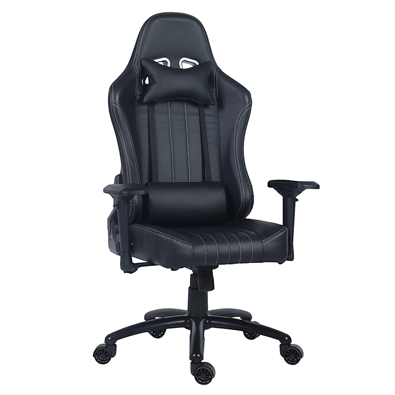 Siyah PU Yüksek Arka 4D Kol Dayama Yarış Kral Oyun Koltuğu (Y-2546)
