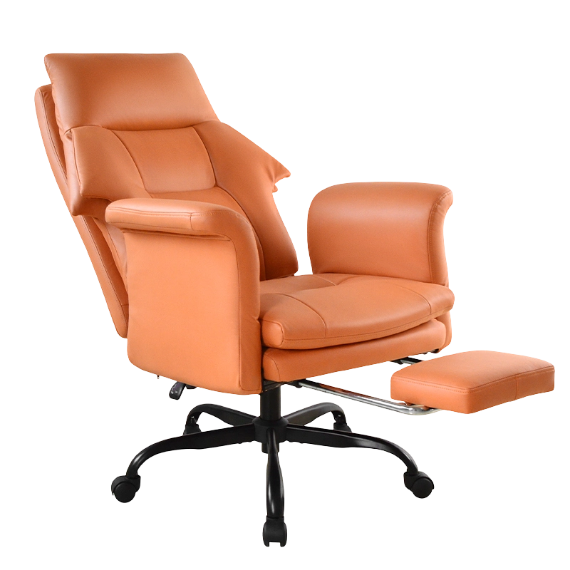 Yüksek Sırtlı Dışa Dönük Pedli Kolçaklı Ayak Dayamalı Patron Ofis Koltuğu(M-6145)