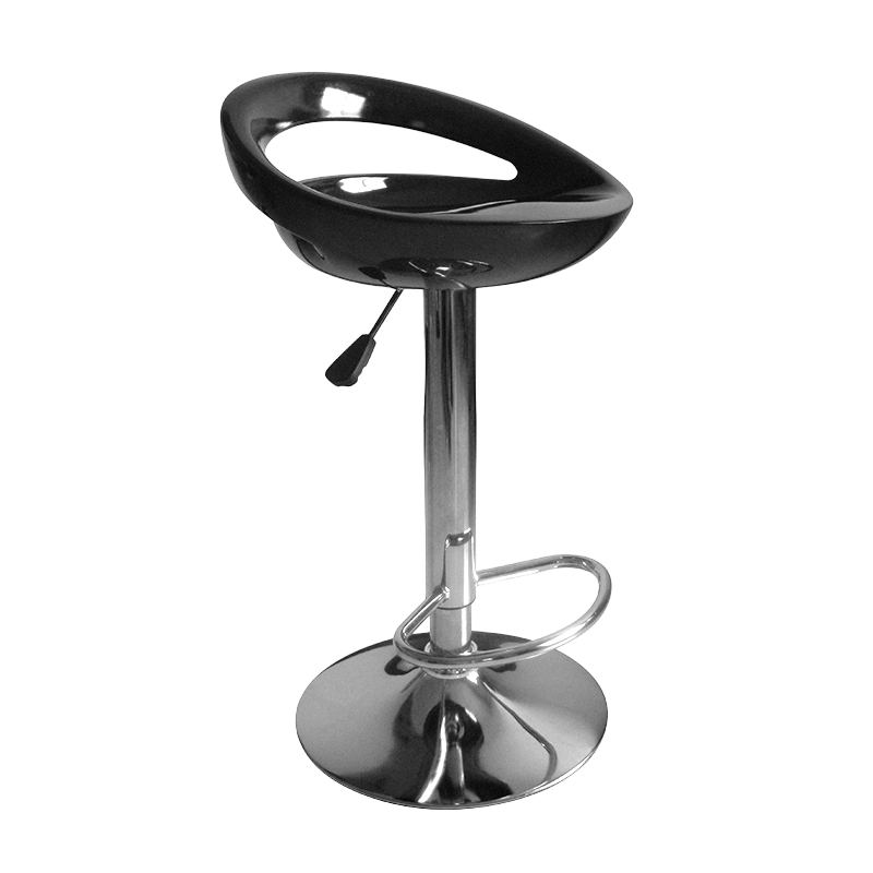 Siyah ABS Plastik Düşük Sırtlı Döner Kaldırma Bar Taburesi Sandalyesi (GY-914)